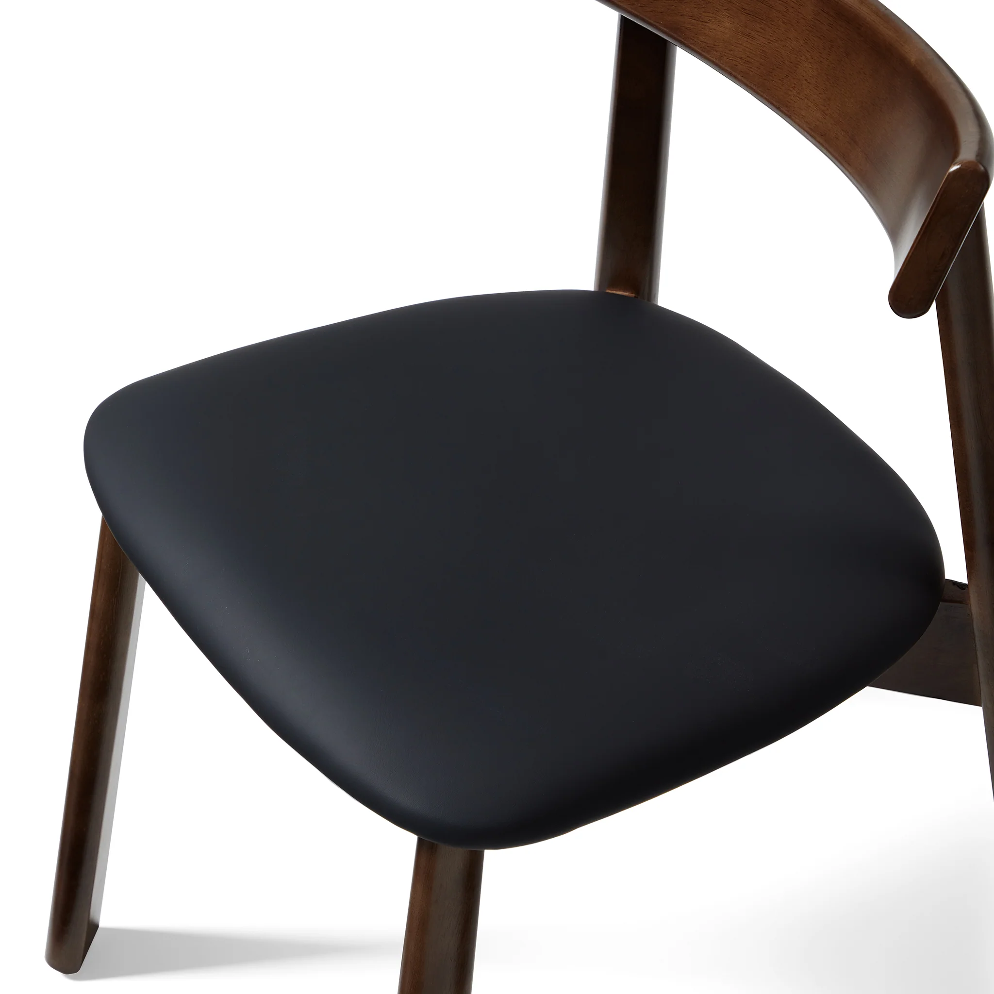 Ester Upholstered Dining Chair - Elegant Curved Backrest in with Oak Legs - Image 2